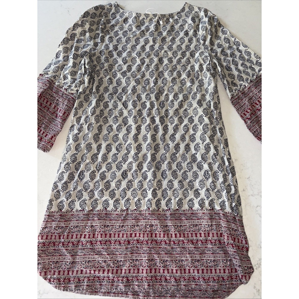 Beach Lunch lounge dress boho Paisley Womens XS Ellora‎ Gray Swim Cover Up
